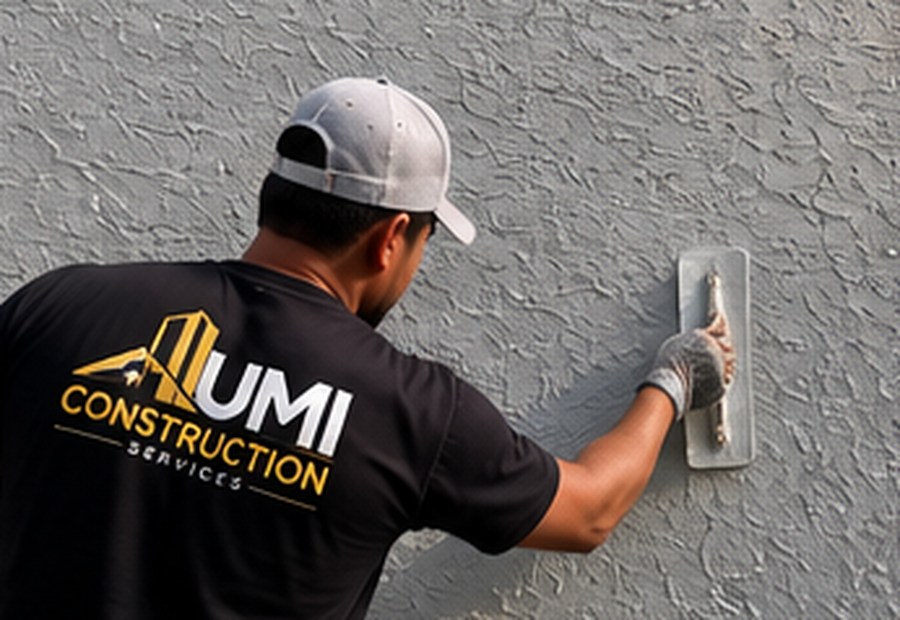 Illustration of stucco finishing